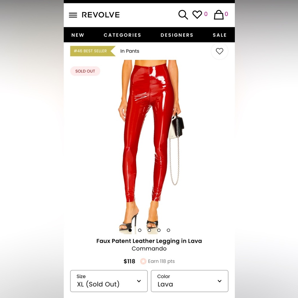 Commando NWT Lava Red Patent Leggings